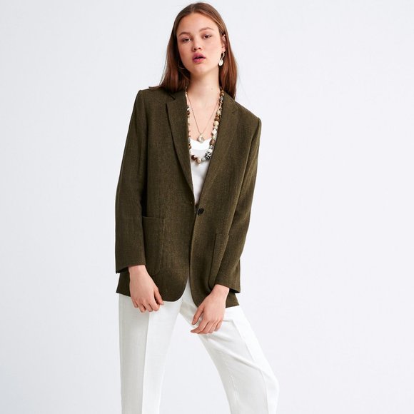 zara rustic blazer